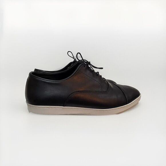 Mens Allen Edmonds Park Avenue Black Leather Cap-toe Oxford Dress Sneakers-10